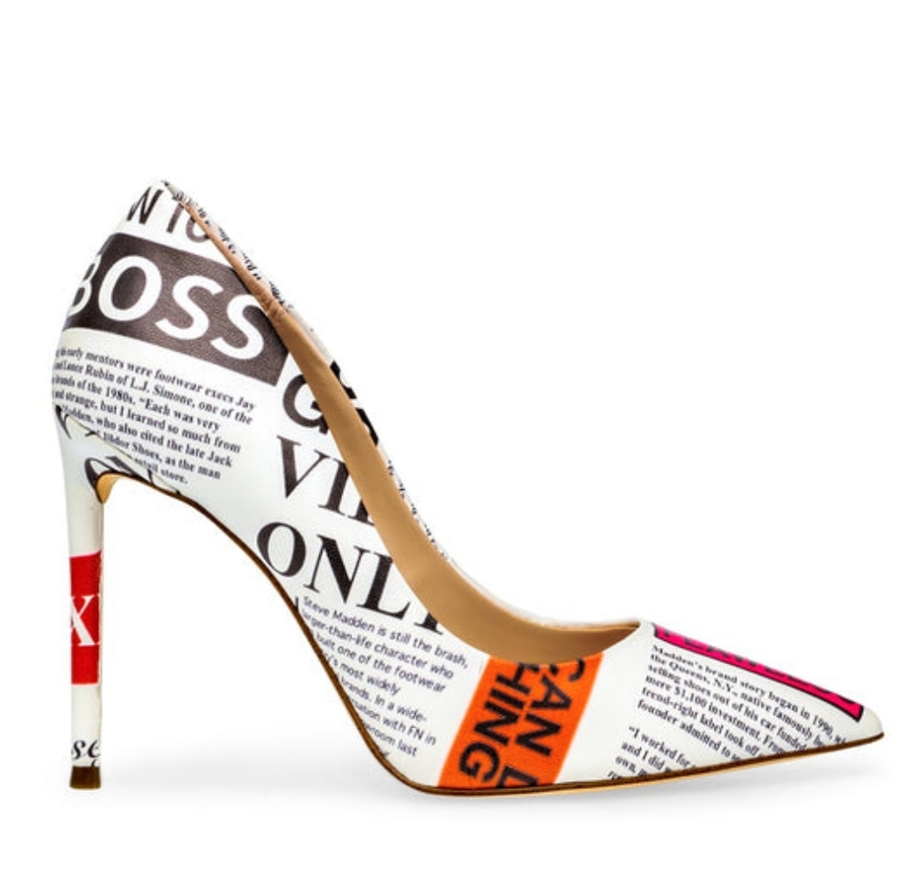 Steve Madden Vala White Multi Pumps
